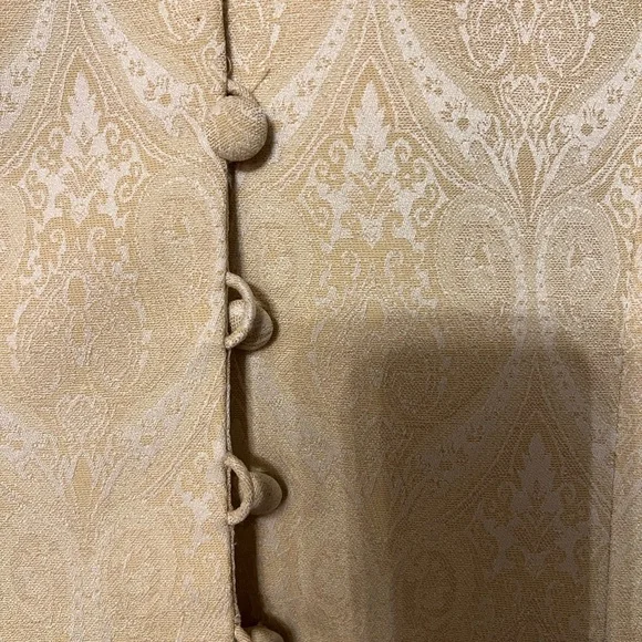 Le Suit womens suit jacket gold/cream pattern size 6 - Picture 5 of 5